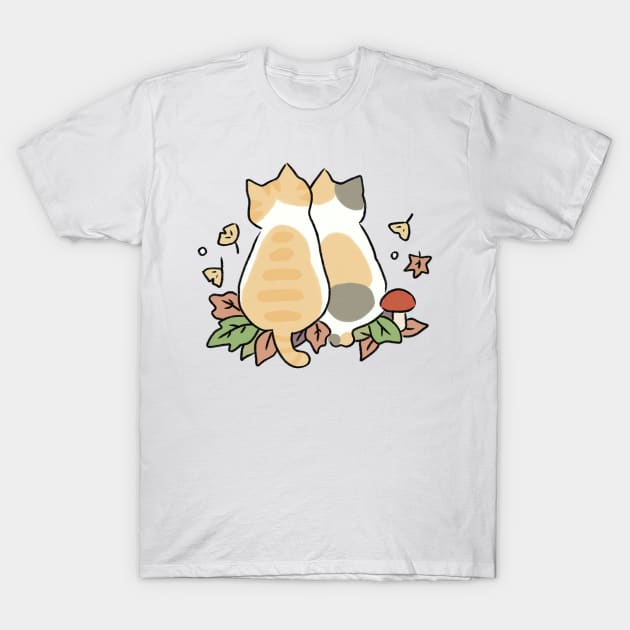 Couple Cats Fallin Love T-Shirt by ly.s_art